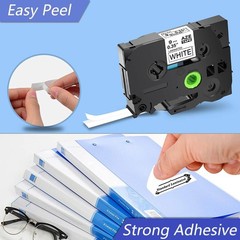 10x TZe-515 TZE 515 White on Blue 6mm Label Tape Fit For Brother PT-D200MA