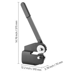 Throatless Rotary Hand Shear, 16-Gauge Steel, 0.07in Capacity, 40Cr Blades