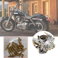 24 Pcs Carburetor Jet Kit Main Jet and Pilot Slow Jet for PWK Nibbi Keihin FCR-