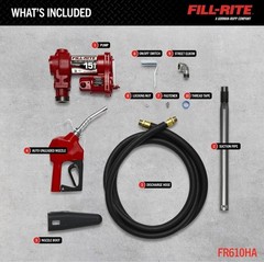 Fill-Rite FR610H 115V 15-GPM Fuel Transfer Pump w/ Hose & Nozzle/Gas, Diesel,E15