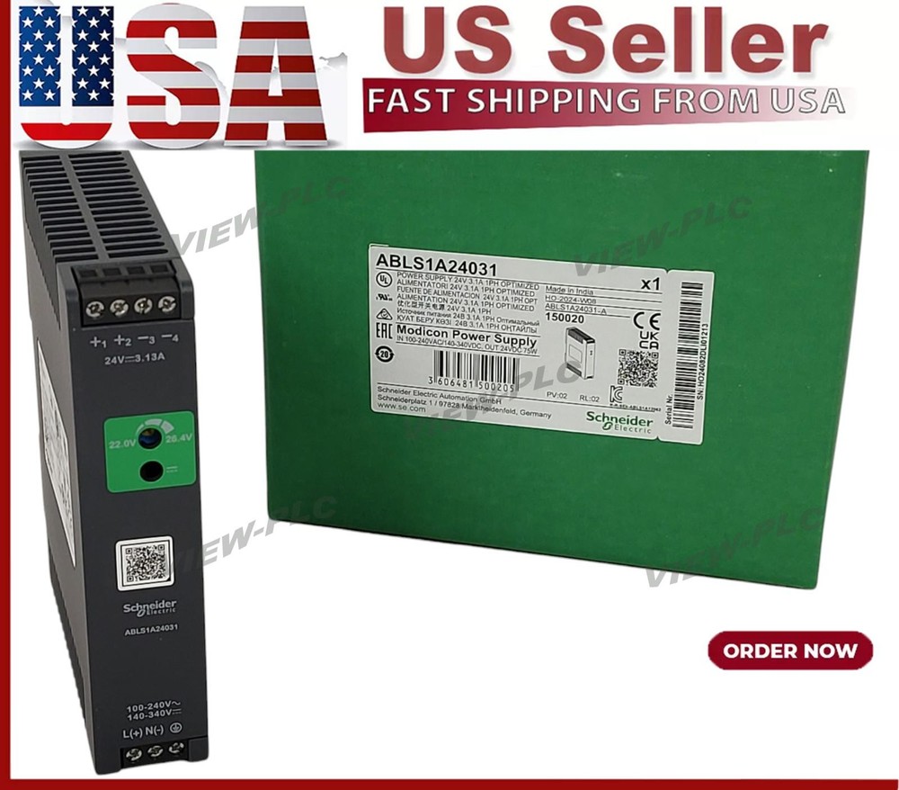 Schneider ABLS1A24031 Regulated Power Supply 100-240V AC, 24V 3.1 A Single Phase