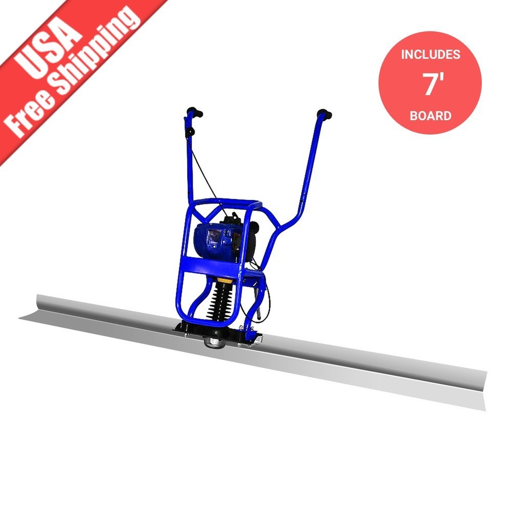 1.2HP Vibrating Concrete Power Screed Finish Engine Gas 4 Stroke 7ft Screed