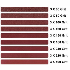 27PCS Sanding Belt 1 x 30 in 60 80 100 120 150-400 Grit Sander Belts Sandpaper