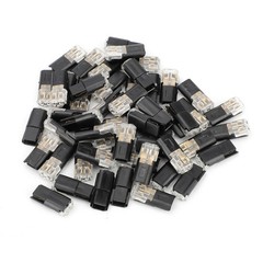 50 PCS Double-Wire Plug-in Cable Snap Connector Terminal Block w/ Locking Buckle