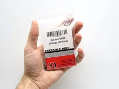 3x1mm BN90 O-Ring [3mm ID, 1mm CS, 5mm OD, Buna Nitrile, 90 Durometer] (10 Pack)