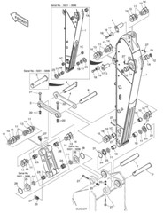 60X290MM Bucket Pin Fits for KX080-3 KX080-4 Bucket to Con Link Connecting Pin