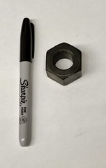 (10) 7/8-9 Grade 2 Heavy Hex Nut Steel Plain Black ASTM A563 7/8″-9 78-9 .875