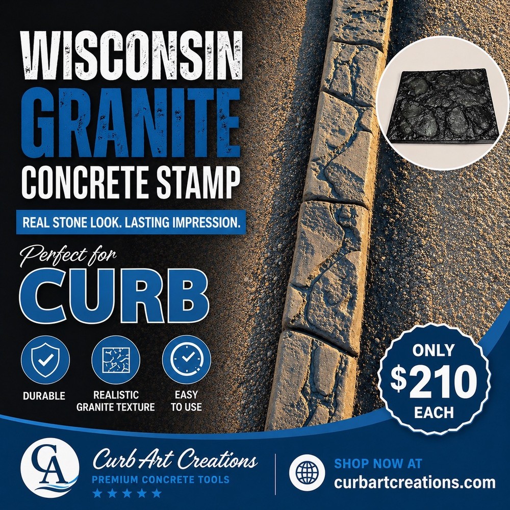 Wisconsin Ridge Granite Vertical Concrete Stamp/Landscape Curbing Stamp