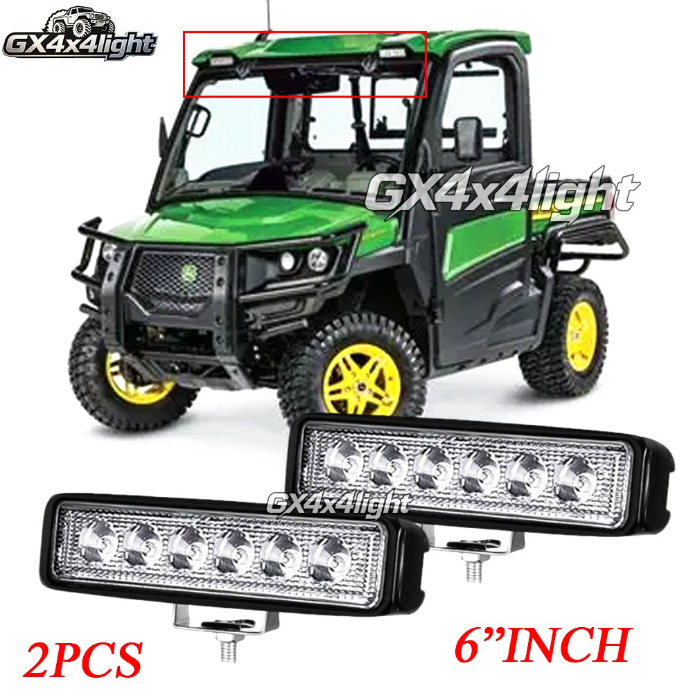 2pcs 27W LED Work Lights Flood Beam Universal fit Tractor Suv Atv Rectangle