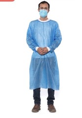 Elastic Cuff Isolation Gowns Disposable Level2 SMS Blue Medical 10 Pack