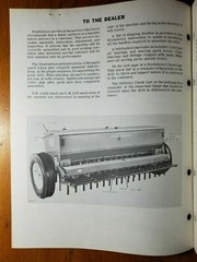 John Deere FB-C DF-C B-C D-C Grain Drill Predelivery Instructions Manual 3/72