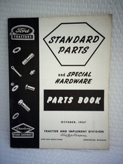 Ford Tractors and implements Standard Parts and special hardware Book 1957