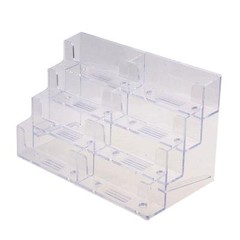 8-Pocket Clear Acrylic Counter-Top Business Card Holder
