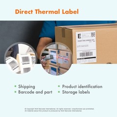 10 Rolls (4500) 4″x6″ Direct Thermal Shipping Label 450/Roll