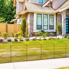 10 Pack Decorative Garden Metal Fence with Gate 32 in (H) x 23.6 ft (L)