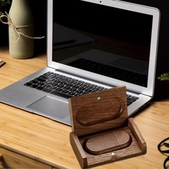 64GB USB3.0 Oval Wood Flash Drive Box, FEWINA Wooden USB Drive 64G USB 3.0 Su…