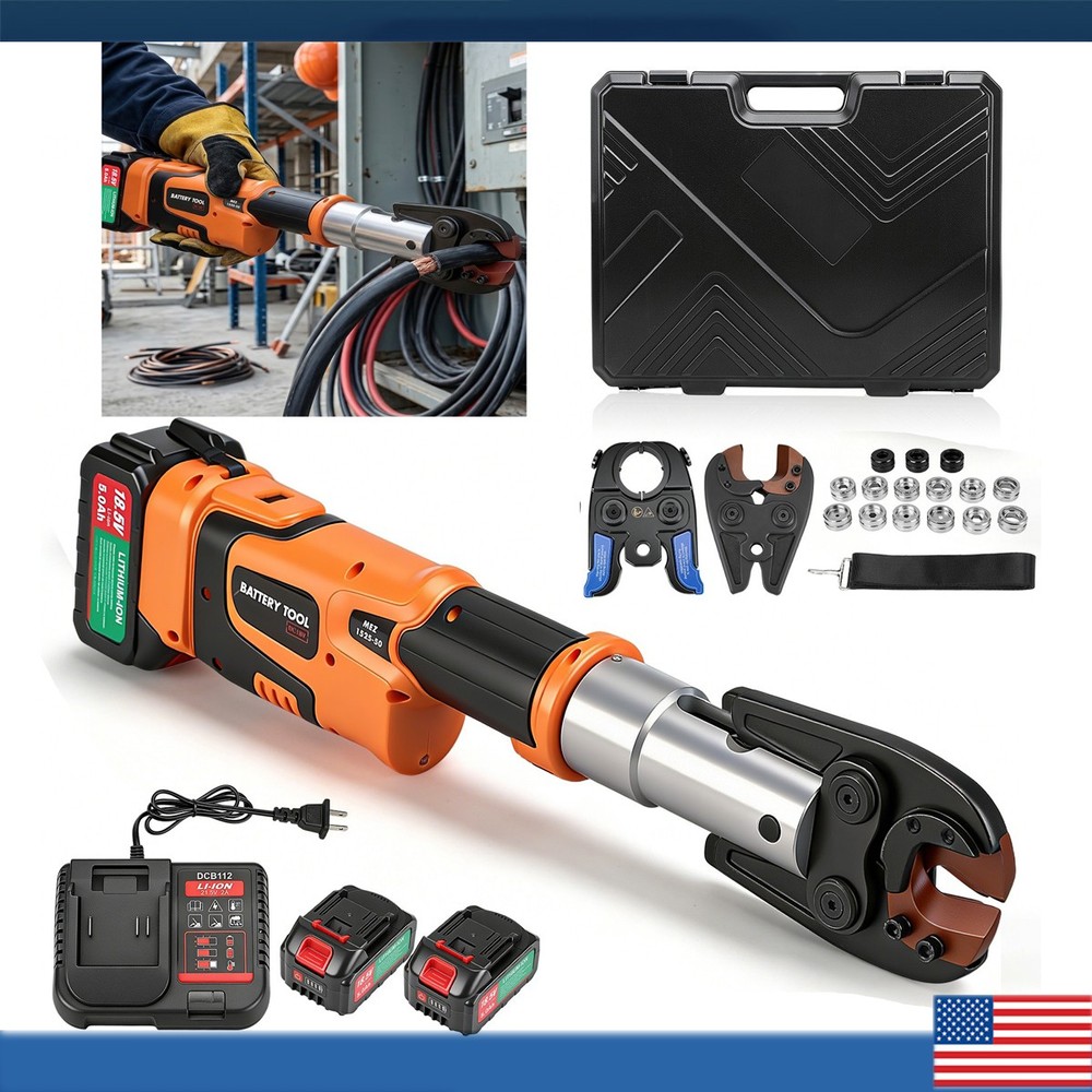 Compact Propress Tool Universal Jaws W/ 2PCS 18V 5.0AH Batteries for Copper Pipe