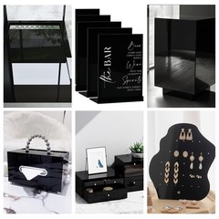 2 Pieces 5″ x 7″, 1/8″(3mm) Thick Black Acrylic Sheet Cast Plexiglass Sheet B…