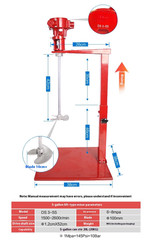 Pneumatic Liquid Mixer Agitator Lifting Handheld Paint Mixer 2600r/min DS3-5S