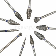 Dental Carbide Tungsten Steel Polishing Drills Acrylic Carbide Burs