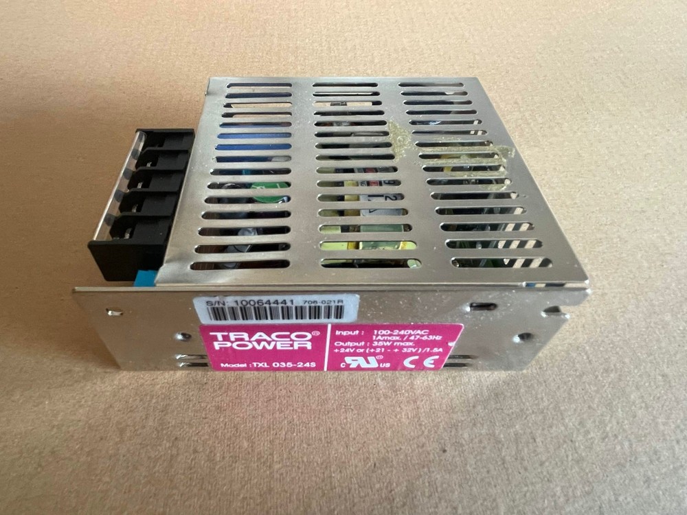 TRACOPOWER Power Supply TXL 035-24S 100~240VAC in / 24V/ 1.5A output – Tested