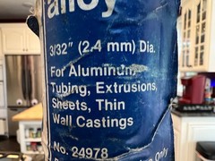 3/32″ Aluminum Brazing Rods Alloy Filler Metal Welding Wire 2.4mm Tube 2 Lbs