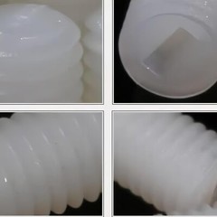 White Plastic Nylon Flat Point Grub Screws Slotted Head Socket Set Screw DIN 916