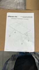 OfficesToGo HAT01 TGFTBASE71 71″ Flip Top Training Table Base Black Unit