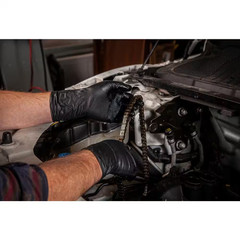 X-Large Black 8-Mil Thick 100% Nitrile Disposable Work Gloves with Textured Grip