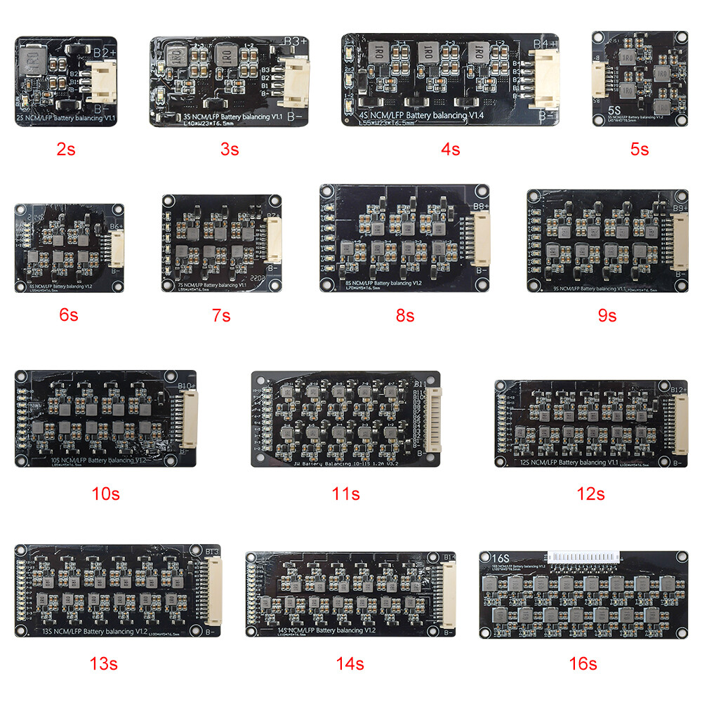 Li-ion Battery Equalizer 1.2A Balance 2/3/4/5/6/7/8/9/10/11/12/13/14/16S 18650