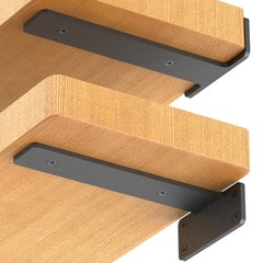 Starunder 6 Pack Floating Shelf Brackets, 6 Inch Heavy Duty 6 Inch, Black