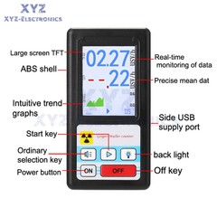 BR-6 Geiger Counter Nuclear Radiation Detector X-ray Beta Gamma Detector Tester