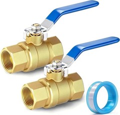 3/4 Inch Brass Ball Valve with Male to Female NPT Threaded Full Port & Long Hand