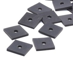 1in Square x 1/8in Rubber Pads w 5/16in Hole Fabrication Spacers Shop Industrial