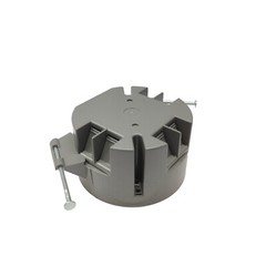 5-Pack Round Ceiling Box with Grounding, 4-Inch, 20 Cu In, Plastic Gray, ETL