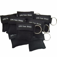 40pcs/pack CPR Masks First Aid Training Mouth to Mouth Keyring Face Shields Mask
