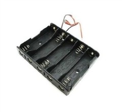 5Pcs Plastic Battery Storage Case Box Holder 5 X Aa 5Xaa 2A 7.5V Wire Lead uf