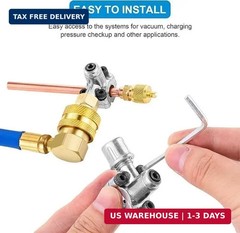4PCS BPV-31 Bullet Piercing Valve, Bullet Piercing Valves Kit, A/C Refrigerant R