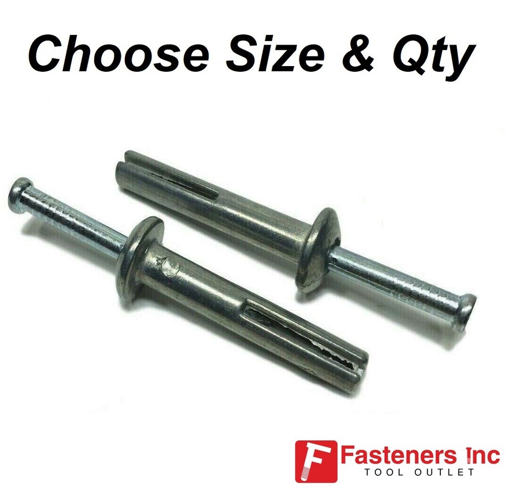 Nail-On Concrete Expansion Anchor Drive Pin Alloy Zinc Steel Lead CHOOSE SIZE