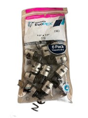 SharkBite 1/2 in. Push-to-Connect EVOPEX Plastic 90-Degree Elbow Fitting 6-Pack
