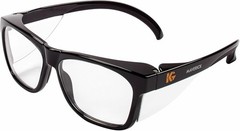 V30 Maverick Anti-Scratch Safety Glasses – Clear Lenses & Black Frame