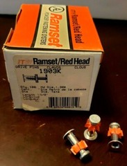 4 Boxes of 100 RAMSET 1903K – 1/2″ CONCRETE DRIVE PINS Red Head POWDER FASTENERS