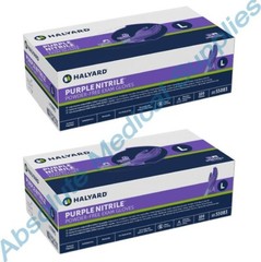 *200-Pieces* Halyard Purple Powder-Free Nitrile Exam Gloves Large 55083