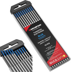 ARCCAPTAIN TIG Welding Tungsten Electrode Blue 2% Lanthanated 3/32″ x 7″ 10-Pack