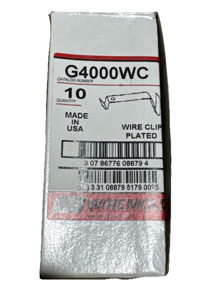 Wiremold G4000WC Plated Wire Clip 4000 (10 Units)