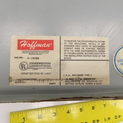 Hoffman A-10N86 10″ x 8″ x 6″ Steel Electrical Enclosure W/Backplate Type 1