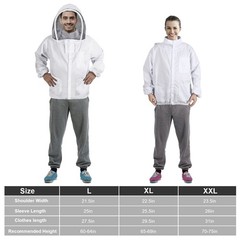 Beekeeping Jacket for Men Women,Polycotton Bee Jacket with Veil Hood,Beekeepe…