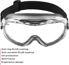 Nocry Safety Glasses with Clear anti Fog Scratch Resistant, UV Protection & Safe