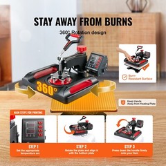 Heat Press Machine Sublimation Machine 15 x 12 Inch 11 In 1 Kit Heat Press