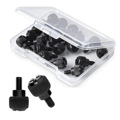 20x Computer Case Thumb Screws,6-32×6 M3.5 PC 20PCS #6-32 screws, Black